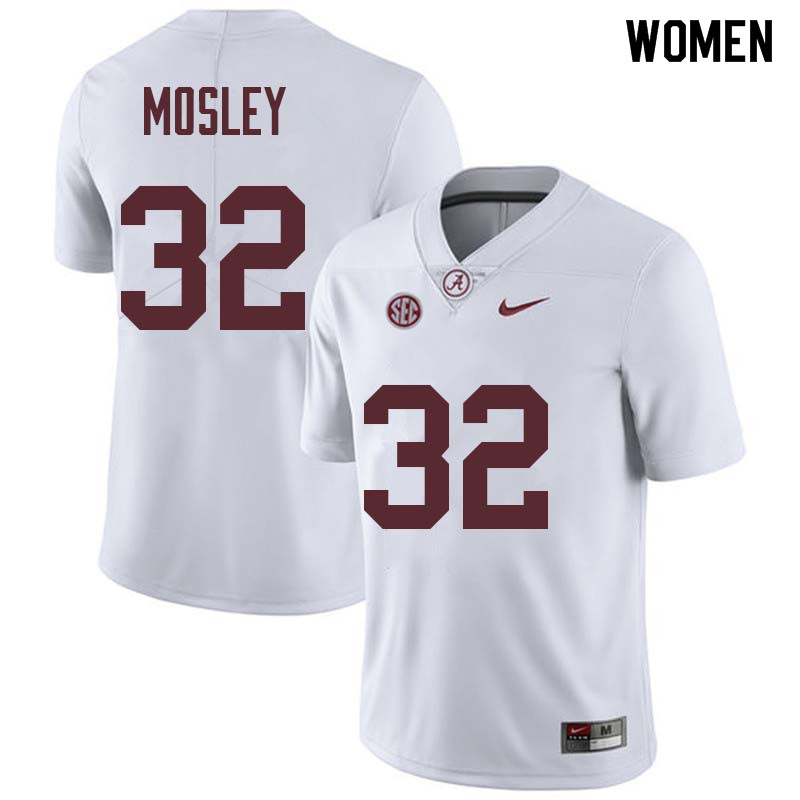 Women #32 C.J. Mosley Alabama Crimson Tide College Football Jerseys Sale-White